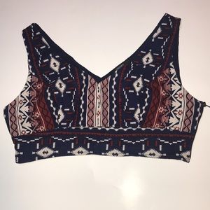 Aztec print crop top